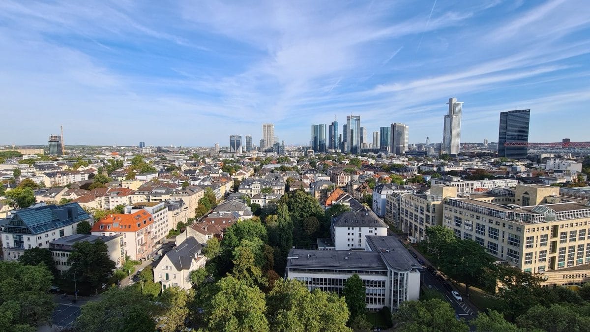 Skyline Blick auf Frankfurt